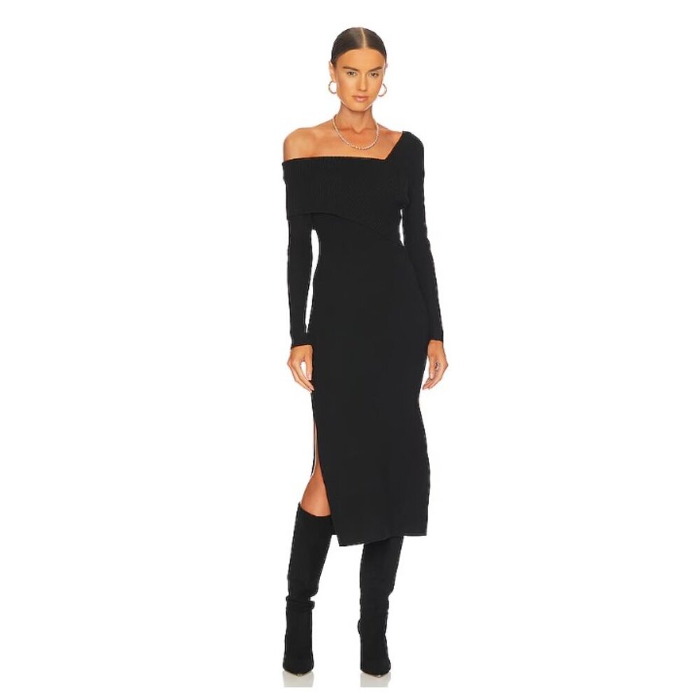 Black Midi Sweater Dress